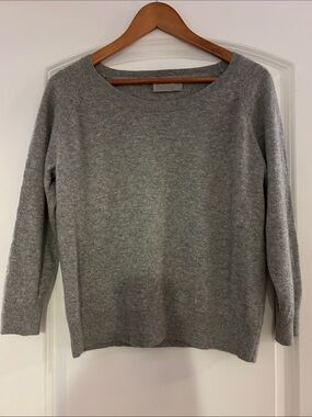 Everlane Heather Grey Ballet Neck Scoopneck Crew Sweater